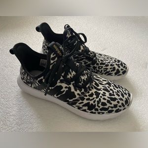Adidas Cloudfoam Pure 2.0 Women's White Black Leopard Shoes Sneakers GW4347 6.5